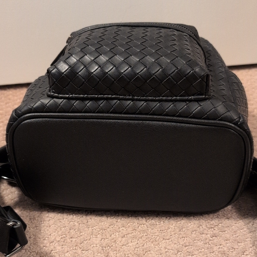 Loungefly Disney Parks Mickey Black Woven Backpack Like New (Wallet In Closet) - Picture 7 of 8
